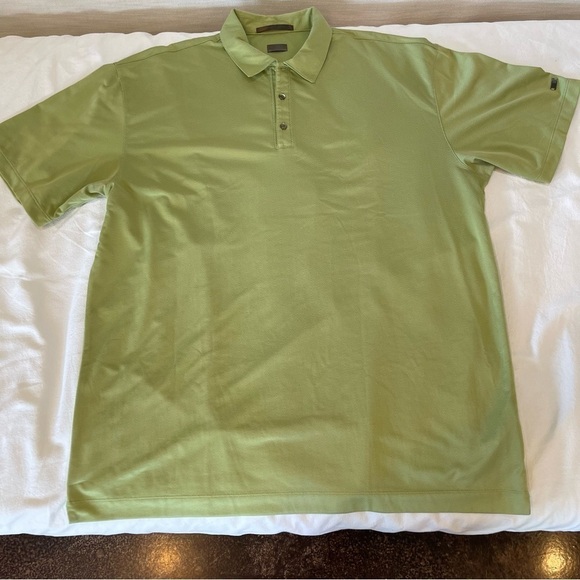 Nike Tiger Woods Polo Golf Shirt Dri Fit Summer Short Sleeve Diamond Green XXL - Picture 1 of 13